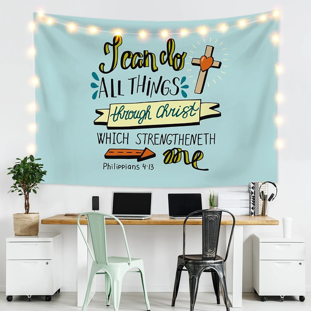 

Laeacco модный гобелен, настенные гобелены, Вера, реальная энергия, удачи, английские слова, истина, Иисуса, искусство, спальня, домашний декор, п...