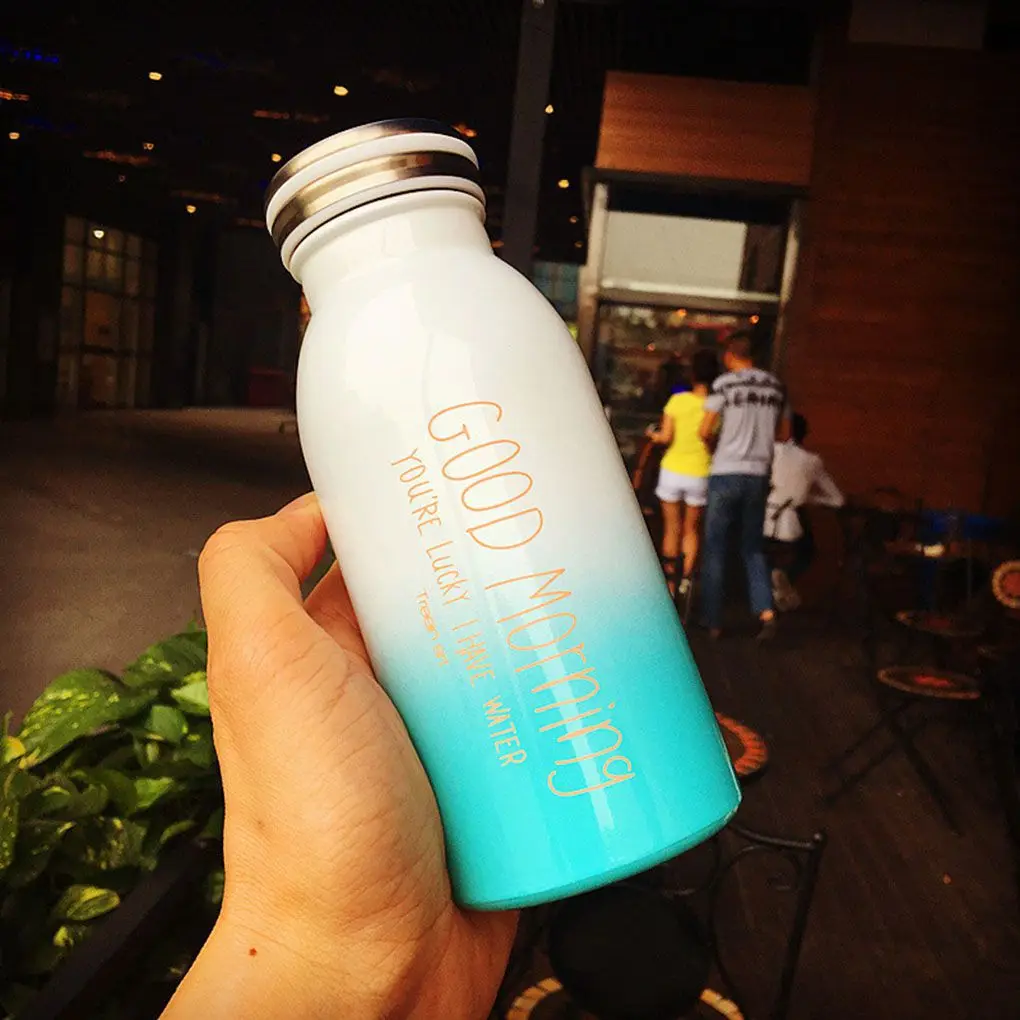 

300ml Stainless Steel304 Student Portable Thermos Cup Gradient Modelling Vacuum Flasks Travel Shopping CoffeeKeep Warm Mug