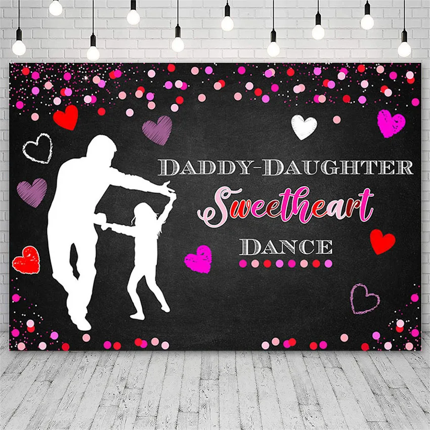 Avezano фоны для фотосъемки папа дочь танцы Милая любовь точки черные фотостудия