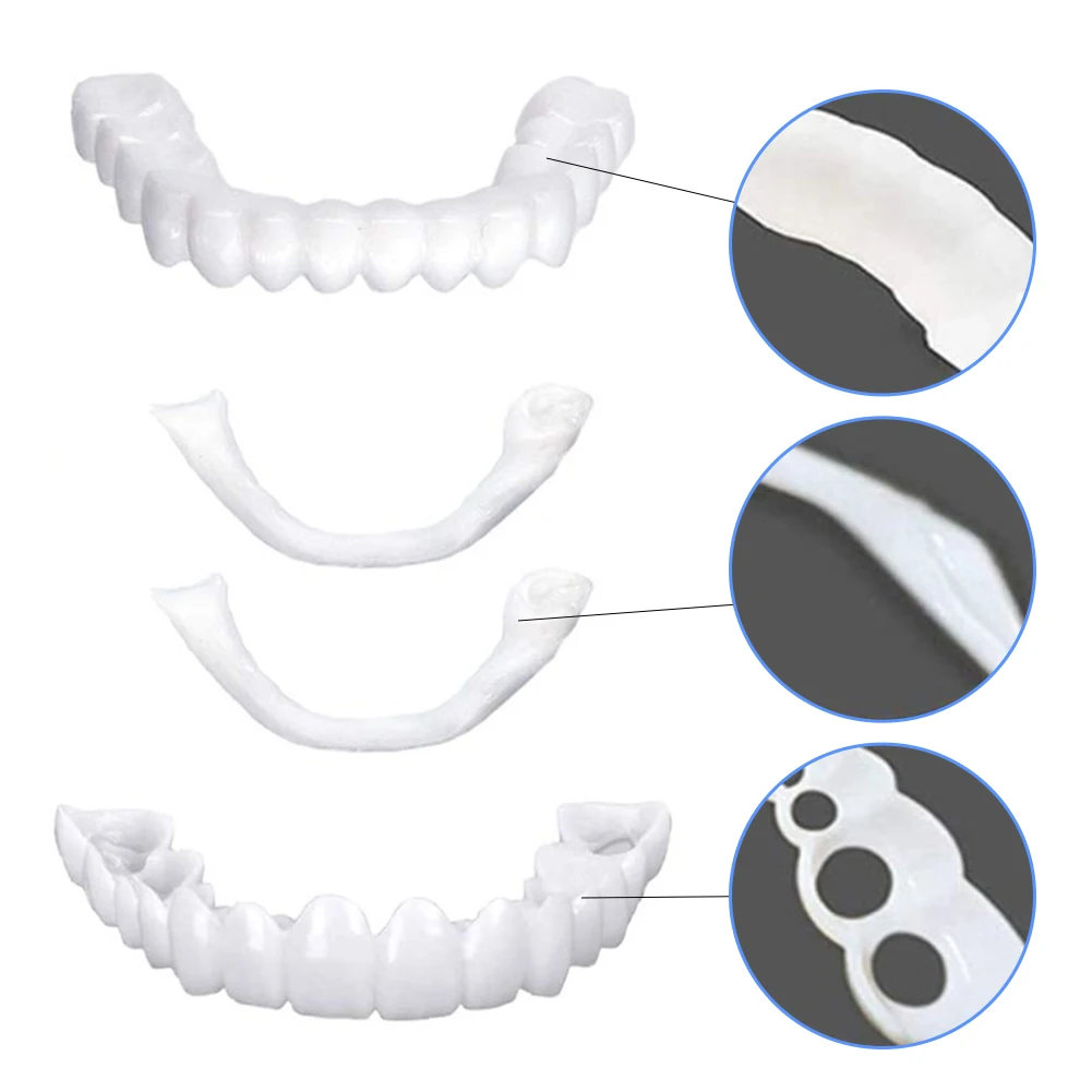 Виниры для зубов имитация зубных протезов временная накладка на искусственные