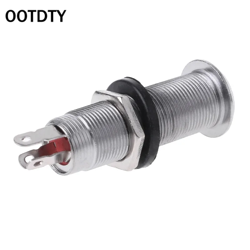 

OOTDTY 1pc Chrome Guitar Bass Cylinder Output Jack Flush 1/4" Part