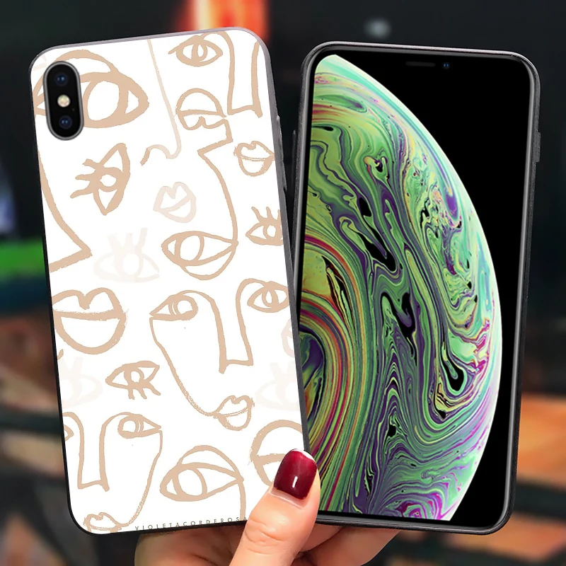 Простой художественный чехол s для huawei P Smart P8 P9 P10 2018 2019 mate 20 honor 8A 20S 10 9 Pro Y7 Y9 Coque Huawi