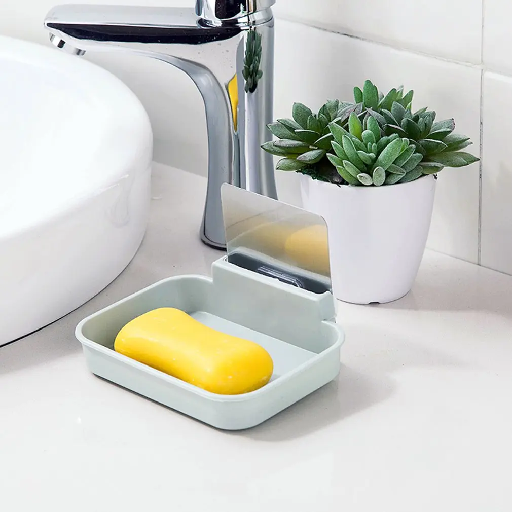 Pasted Design Wall Mounted Home Bathroom Soap Dish Box Simple Sponge Drainage Holder Tool | Дом и сад