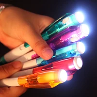 1pcs cute novelty led light ballpoint pen creative multifunctional ballpoint pen with luminous flashlight school office supplies