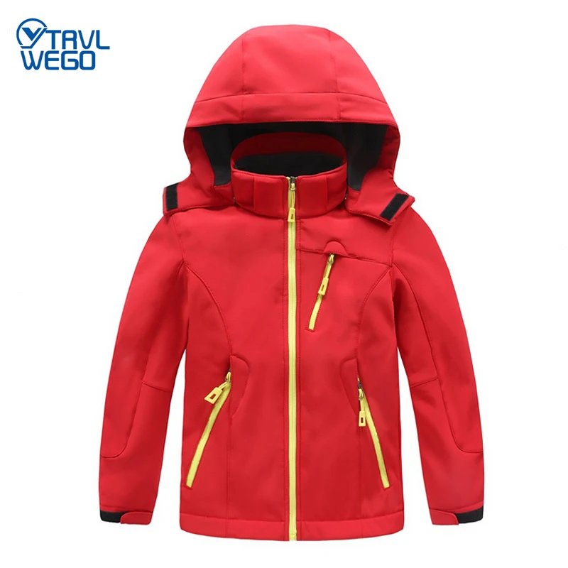 TRVLWEGO/зимняя водонепроницаемая куртка для мальчиков и девочек Мягкая флисовая
