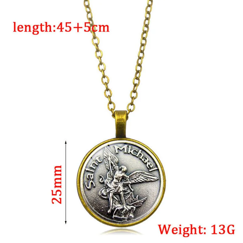 Новинка мужское ожерелье Archangel St.Michael Protect Me Saint Shield защитный Шарм русская подвеска