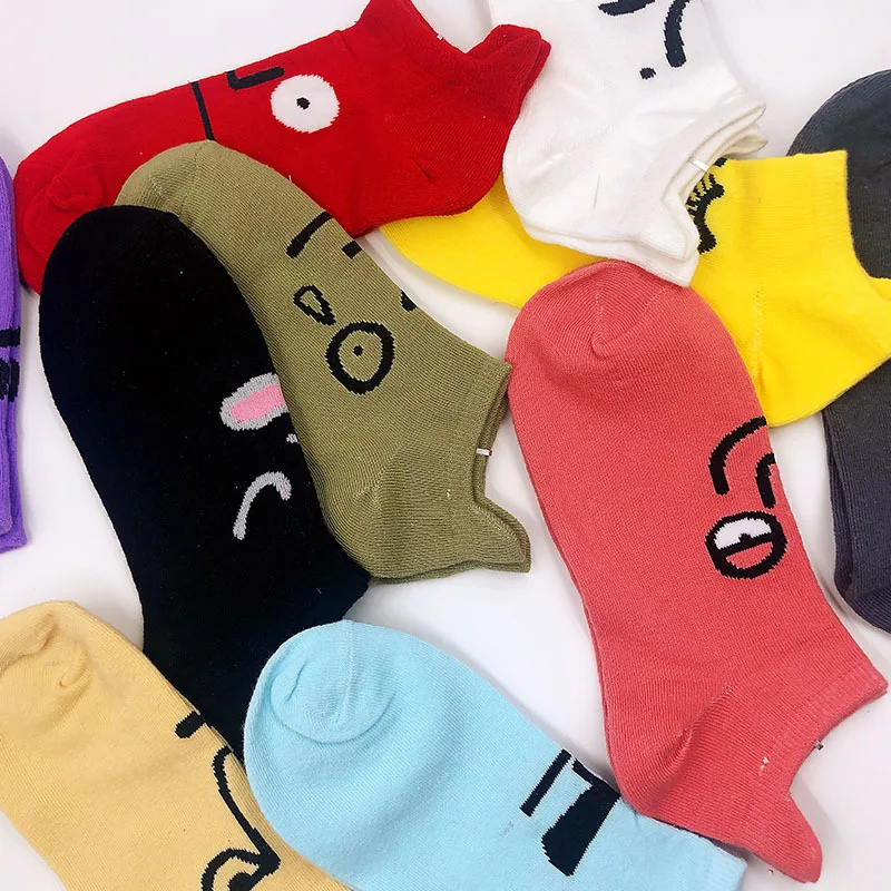 Кавайные носки унисекс Женские ботильоны красочные забавные для девочек в