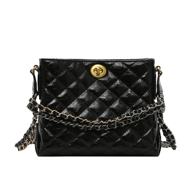 

2021 Lingge Wandering Bag Chain Bag Shoulder Messenger Small Bag Genuine Leather Female Bag