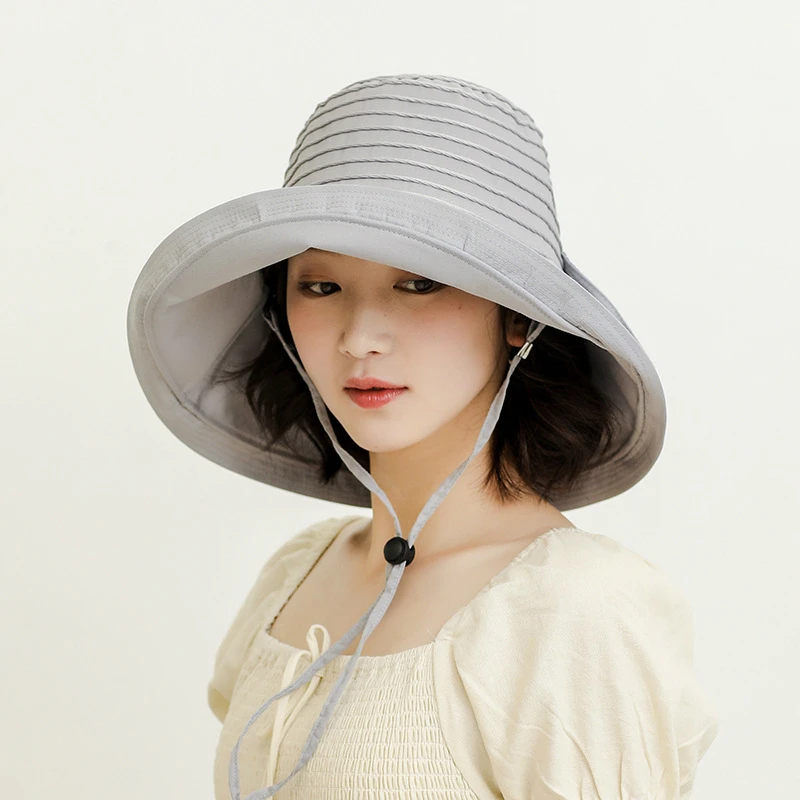 Новая женская Солнцезащитная однотонная шляпа с большими полями в рыбацком