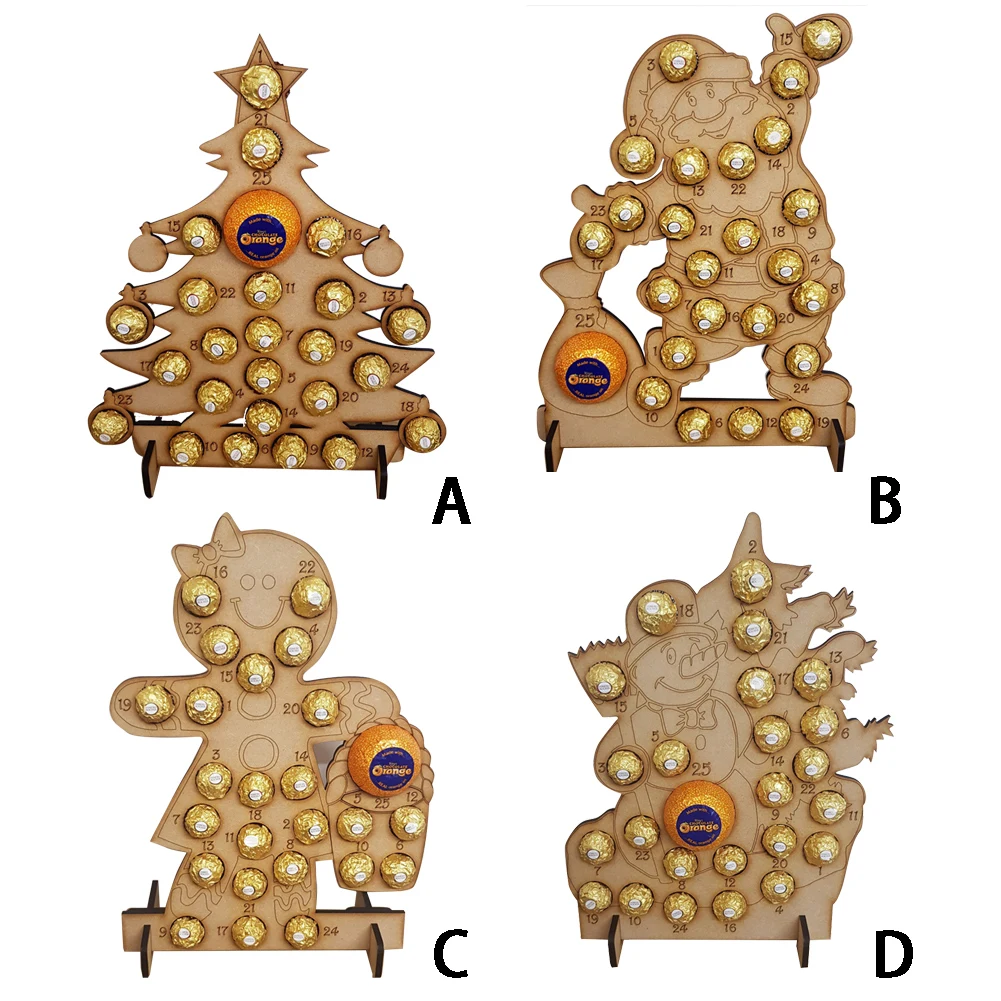 1 шт. праздничные и рождественские украшения с календарем обратным отсчетом для