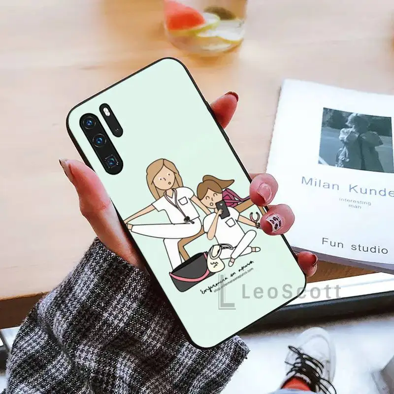 

Spain Cartoon Medicine Doctor Phone Case black For Huawei honor Mate mate P 10 9X 10i 20 30 40 y7 lite pro p smart 2019