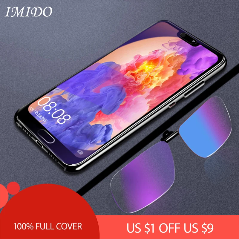IMIDO для Huawei P20 Pro Полное покрытие защита от синего закаленного стекла P 20 Lite