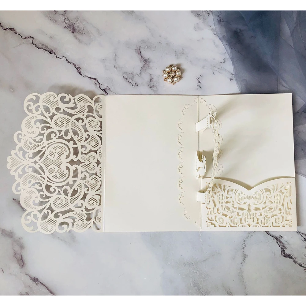 10 шт. свадебные пригласительные открытки с цветочным рисунком|Открытки и