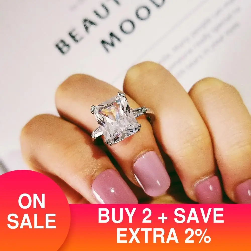 925 стерлингового серебра Лидер продаж Новые дутые &quotПринцесса&quot квадратный