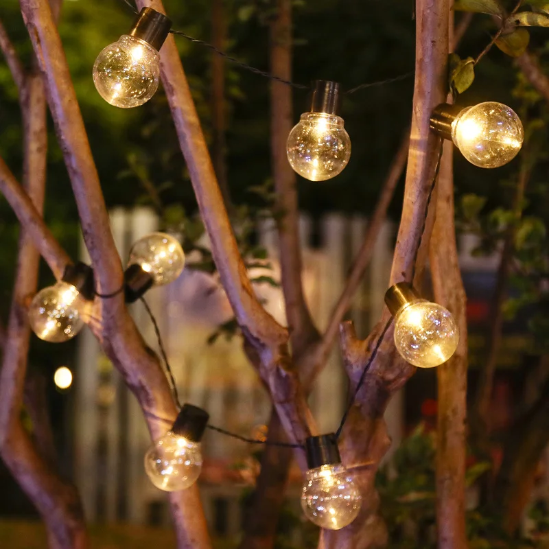 

10/20 Led Globe Bulb Fairy Lights Garland Street Christmas Decorations for Home Christmas Tree Decorations New Year Navidad Noel