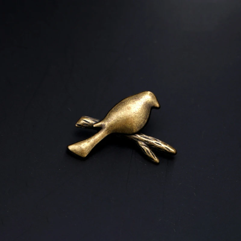 2 шт. винтажные металлические булавки для воротника в виде птицы|Броши| |