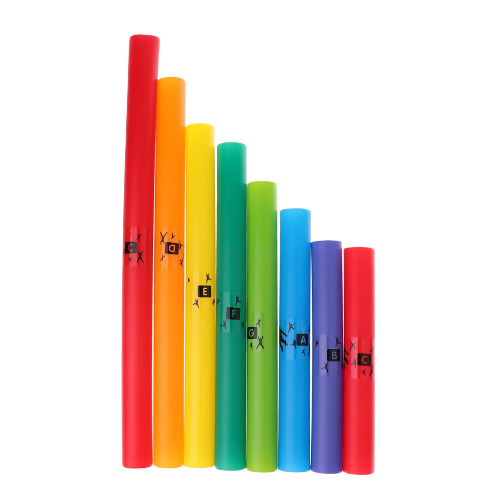 Plastic Percussion Musical Tube for Kids Music Enlightment 8 Tones Tuned |