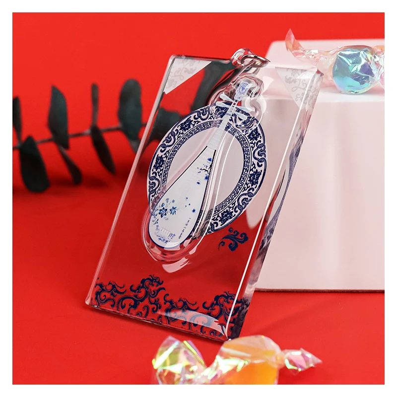 VOGRACE OEM логотип на заказ Аниме рельефный акриловый брелок оптовая продажа печать