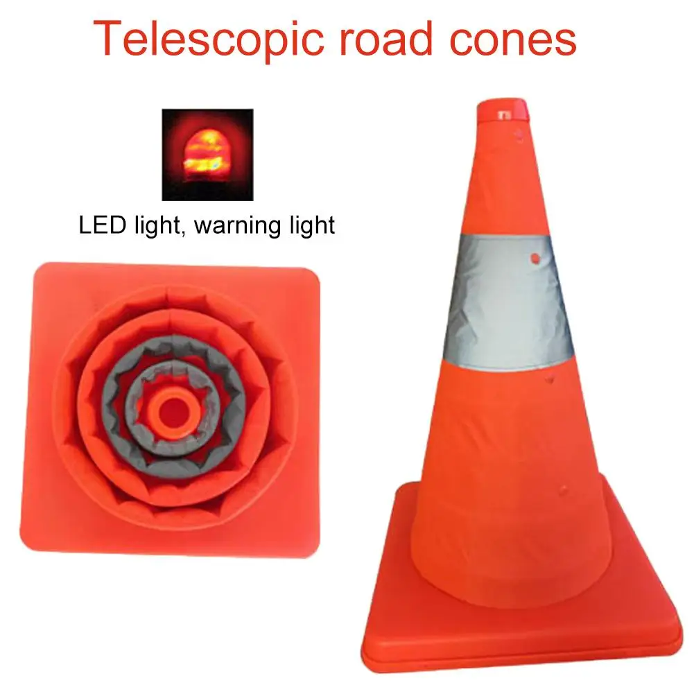 Telescopic Reflective Car Emergency Road Cone Warning Roadblock with Top Light | Автомобили и мотоциклы