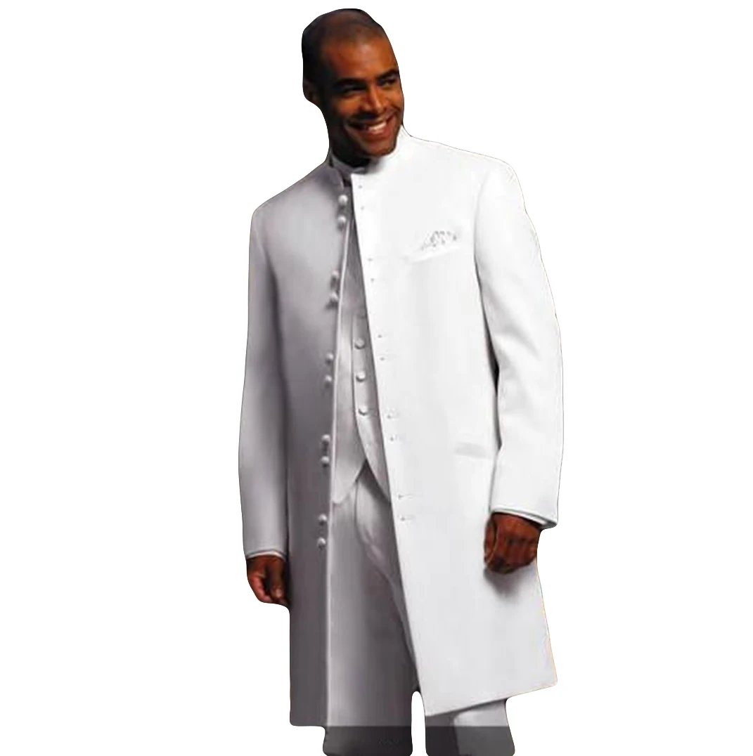 Мужской костюм длинное пальто белые смокинги для жениха блейзер шафера мужские