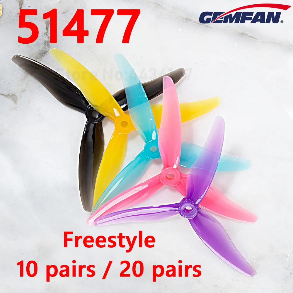 10 пар/20 пар Gemfan JB Hurricane 51477 5 дюймов 3 Лопасти реквизит CW CCW бесщеточный двигатель FPV
