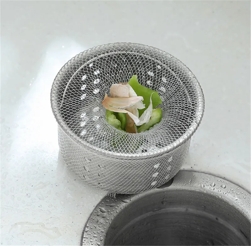 10 pcs Isolation Clogging Prevent Kitchen Bathroom Shower Drain Residue Collector Sink Strainer Filter Net Bag Disposable |