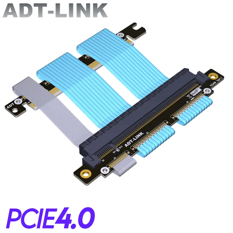 PCI-e 4.0 x16 GPU Double Reverse Extension Cable High Speed PCIe Gen4.0 Riser Adapter RTX3090 Graphics Card Extender For A4 ITX