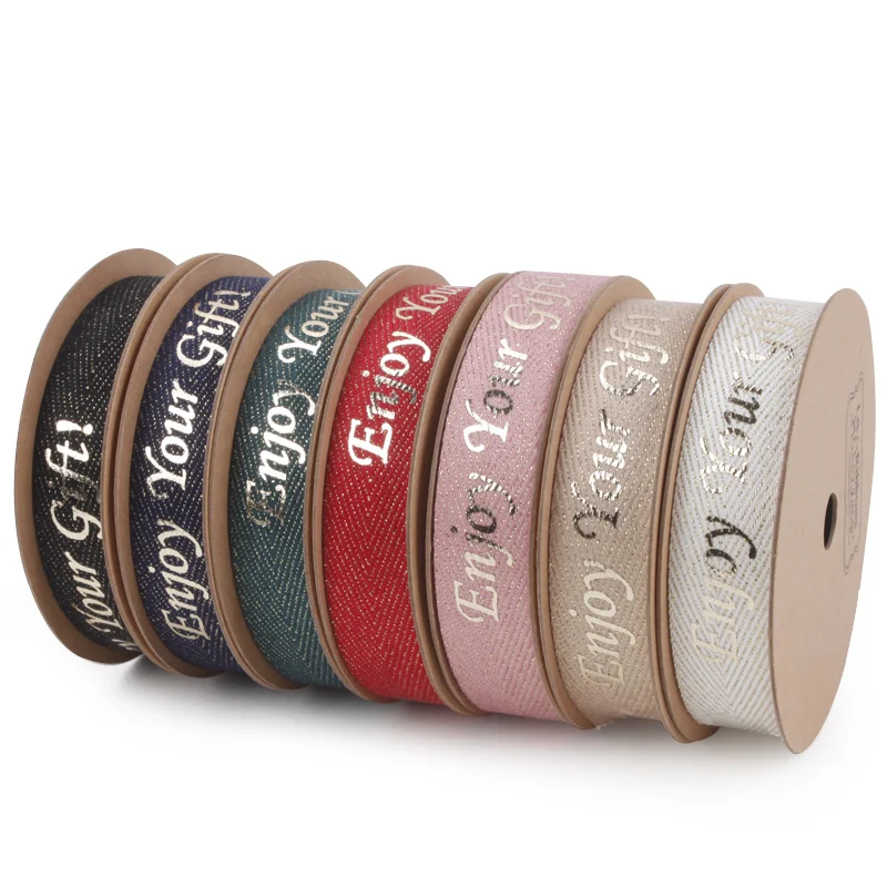 Лента из полиэстера с принтом Enjoy Your Gift 5 ярдов|Ленты для шитья| |