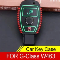 leather car key case cover shell for g class w463 g65 g55 g63 g500 g550 g350 benz accessorie