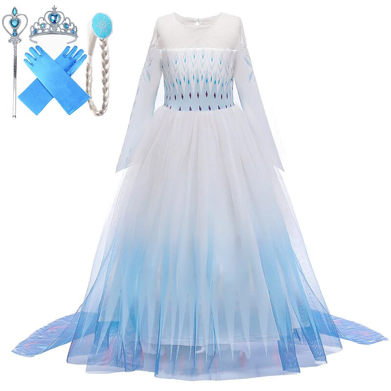 fashion Cosplay Costume Girls Dress Christmas style 3-12 years old Long sleeve Girl Princess cosplay Party dress for girls | Детская