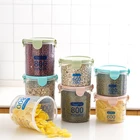 Пластиковый Герметичный пищевой контейнер, герметичная емкость для хранения с крышкой, банка для приправ и хлопьев, герметичная емкость для муки, кухонные принадлежности MUMR999