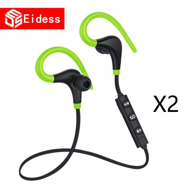 Bluetooth наушники-вкладыши беспроводные наушники IPX5 водонепроницаемые наушники Спорт бас гарнитура с микрофоном для iPhon xiaomi phone - Цвет: Green X 2