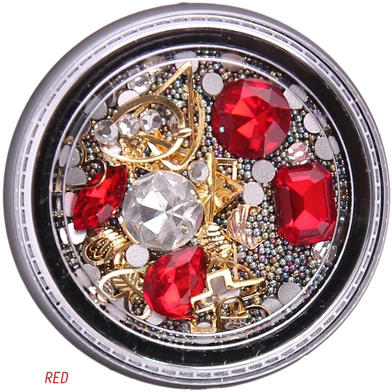 DIY 3D украшение для ногтей из бриллиантов Красочные смешанные микро бусины