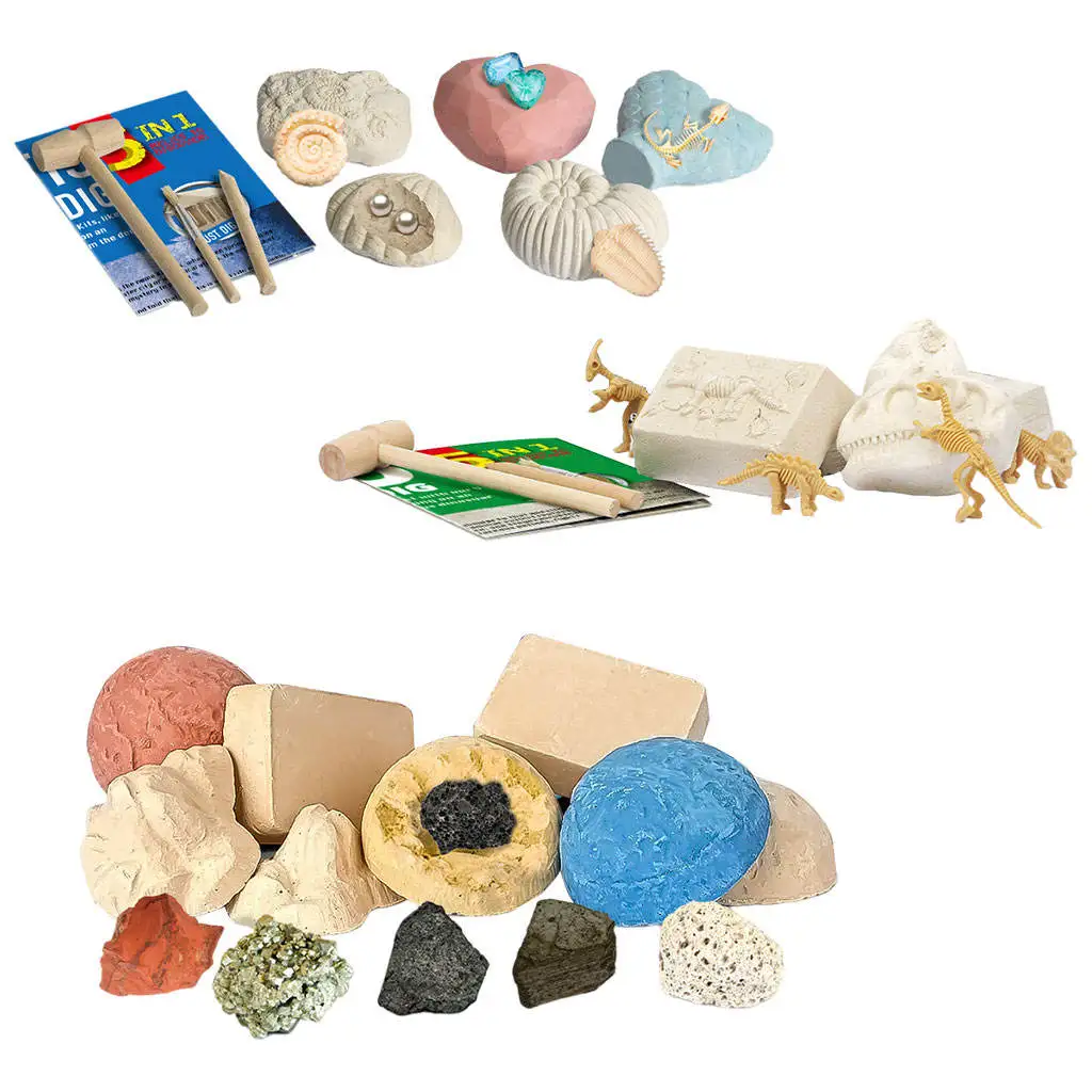 

Набор для копания природные науки камни для раскопания охоты сокровища забавная Археология для изучения детских образовательных игрушек п...