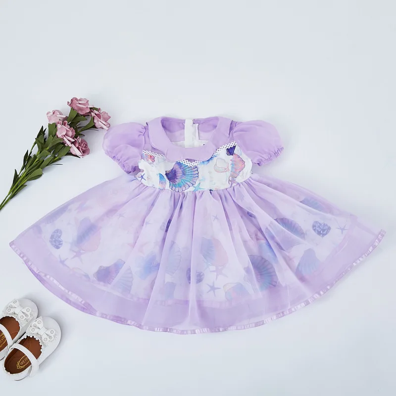 

Girls Boutique Dresses Toddler Spanish Dresses Baby Lolita Purple Lace Ball Gowns 2020 New Infant Birthday Baptism Frocks