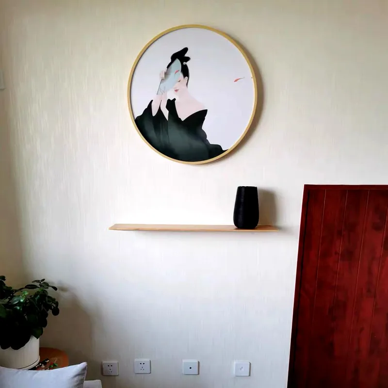 Деревянная полка в современном стиле для гостиной настенная хранения книжная