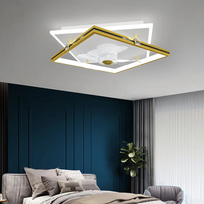 

Современный светодиодный потолочный вентилятор с подсветкой для спальни, гостиной, внутренний светодиодный потолочный светильник lamparas de ...