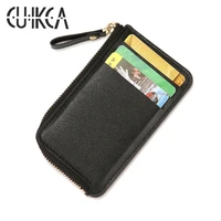 cuikca unisex leather wallet women zipper wallet mini wallet coin purse black purse hand purses for ladies