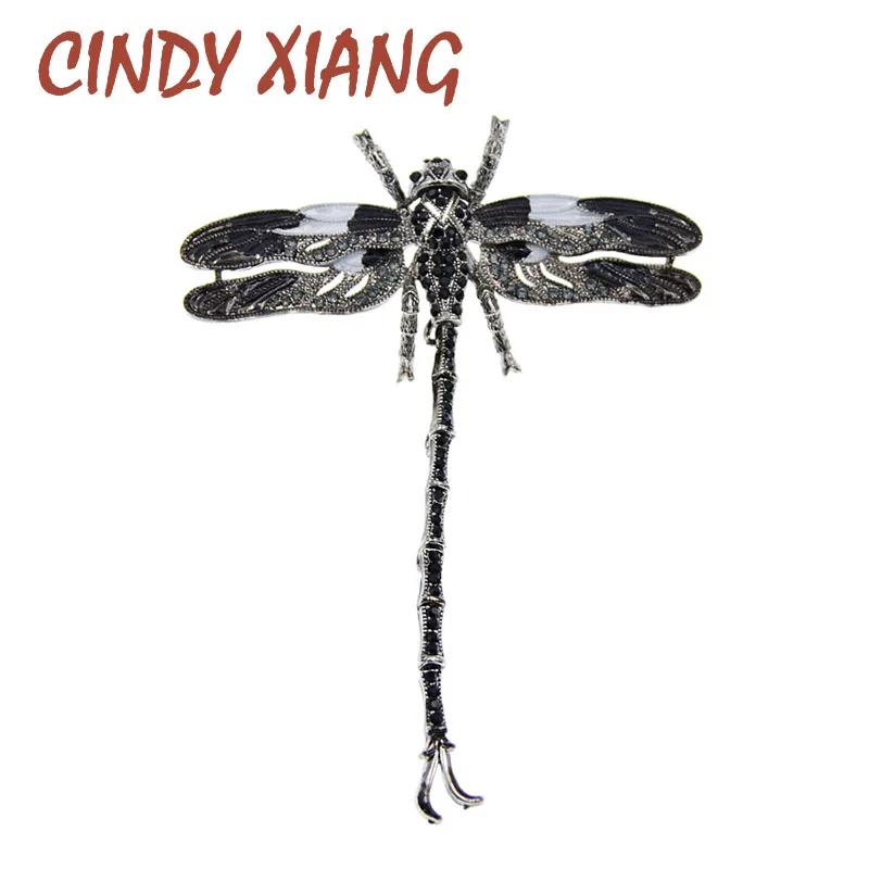 Женская Брошь в виде стрекозы CINDY XIANG Винтажная брошь насекомого с эмалью