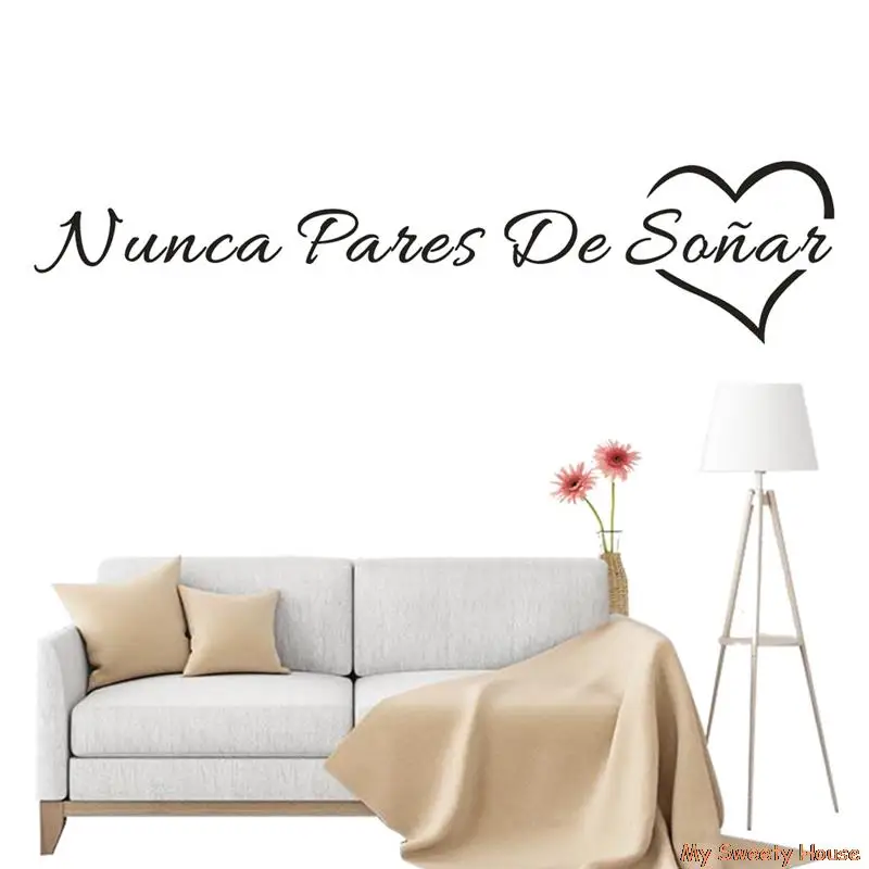 Испанские цитаты никогда не прекращающие мечтать настенные наклейки виниловые