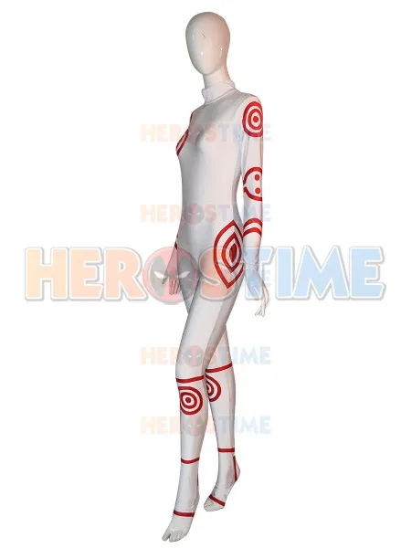 Костюм Широ Deadman Wonderland белый косплей-костюм и красный лайкра спандекс Zentai боди