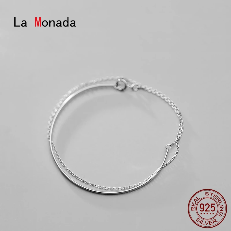 

Женский двухслойный браслет La Monada, из серебра 925 пробы, длиной 925 см
