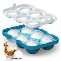 2021 new buy 1 get 1 3 colors 6 holes 4 5 x 4 5 cm diameter food grade plastic diy ice cube tray making ice ball moldice