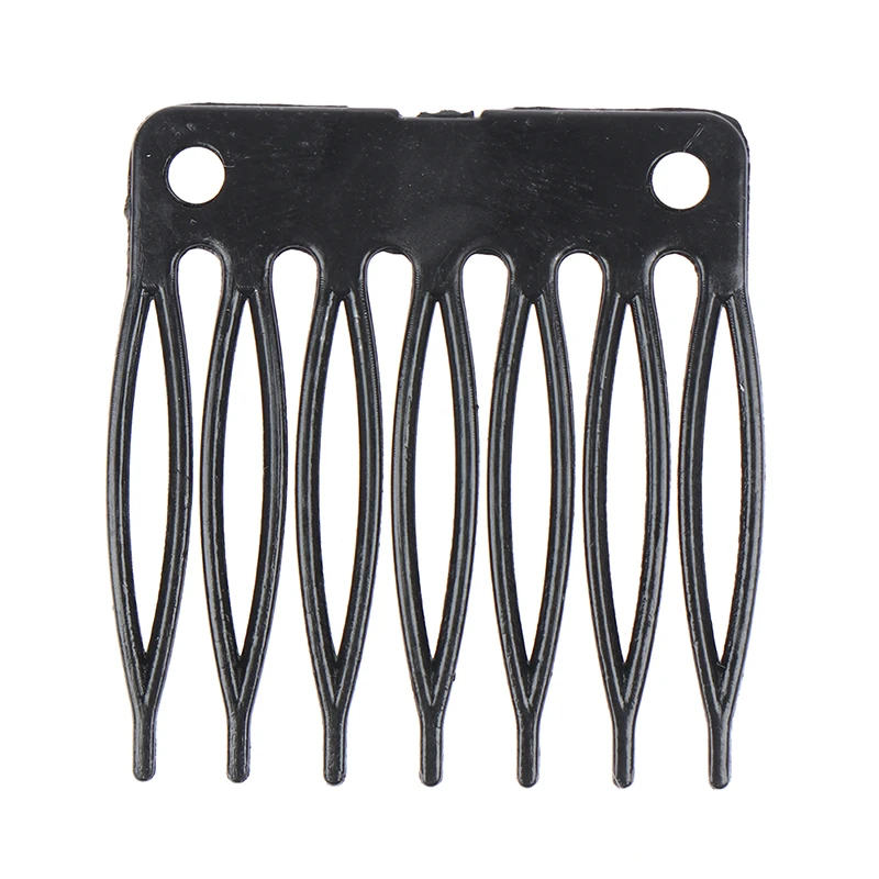 

50pcs Plastic Hair Wig Hairpiece Combs Clips Wig Cap Making Extensions Combs