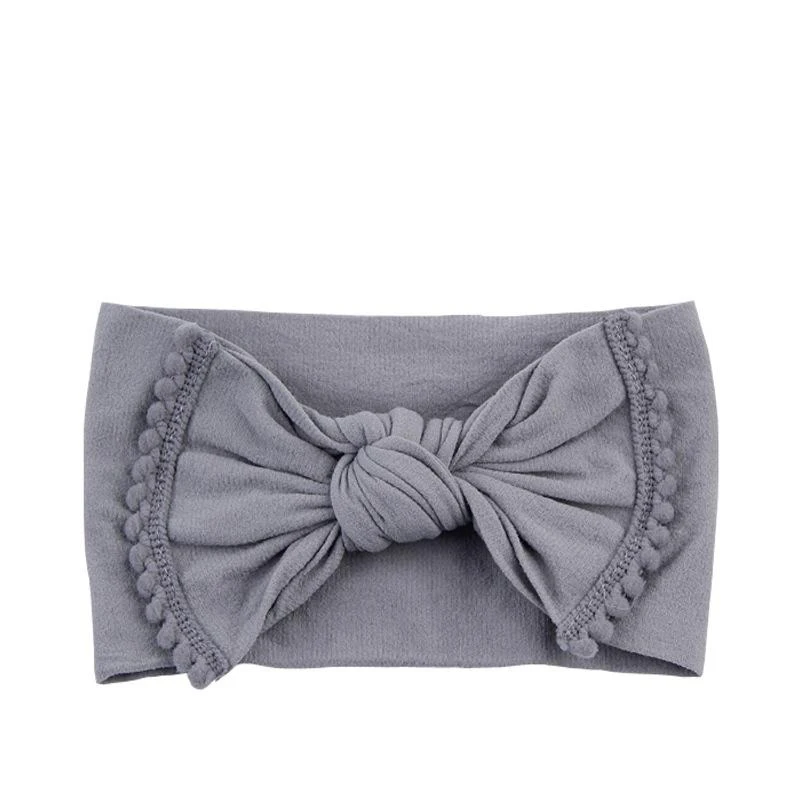 

Baby Girl Tassel Bow Turban Headbands Soft Nylon Bow Knot Headband Baby Kids Hair bands Headwrap Hairband Girls Party Gift Hair
