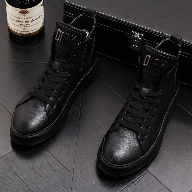 Высококачественная модная мужская обувь с высоким верхом в британском стиле