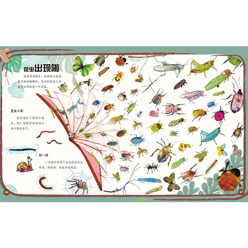 Wonderful World of Insects Children's Books Picture Parent-child Early Education Enlightenment Puzzle Story Book Livros | Канцтовары