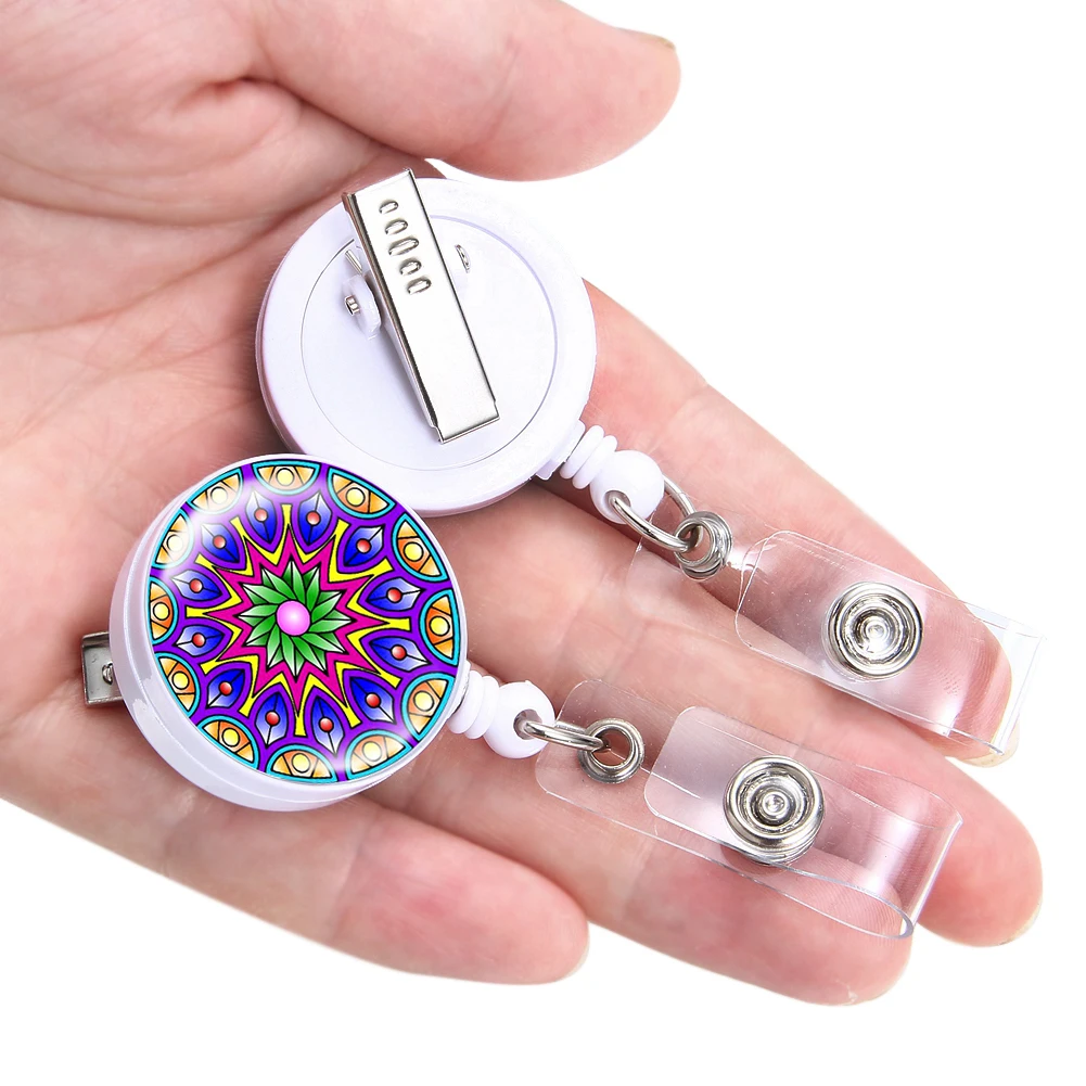 3pcs/set 360 Degree Rotation Badge Reel Retractable Doctor Nurse Brooches Carabiner with Alligator Clip On ID Card Holders | Украшения и