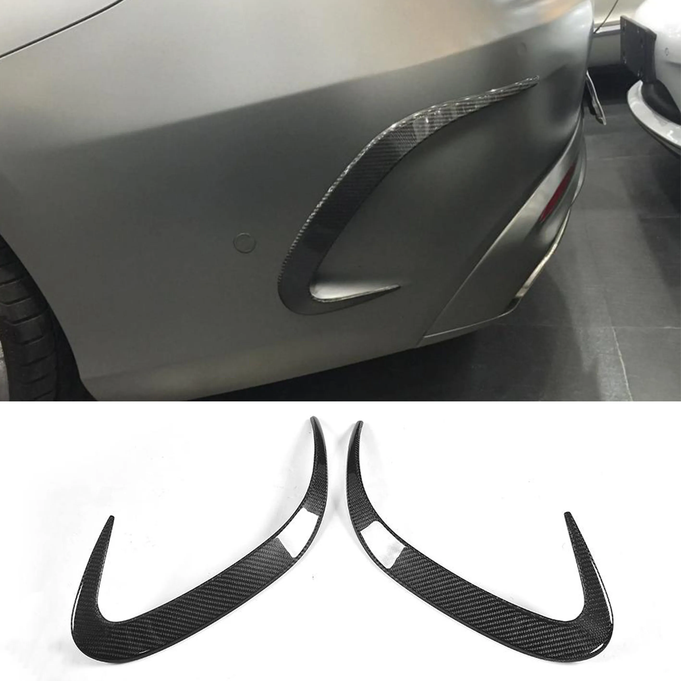 Карбоновая накладка на вентиляционное отверстие заднего бампера для Mercedes Benz S Class