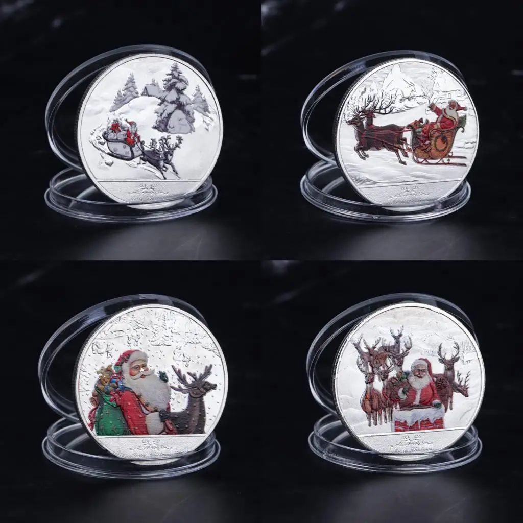 

Christmas Santa Claus Commemorative Coins Christmas Decorations Souvenir Collectibles Gift